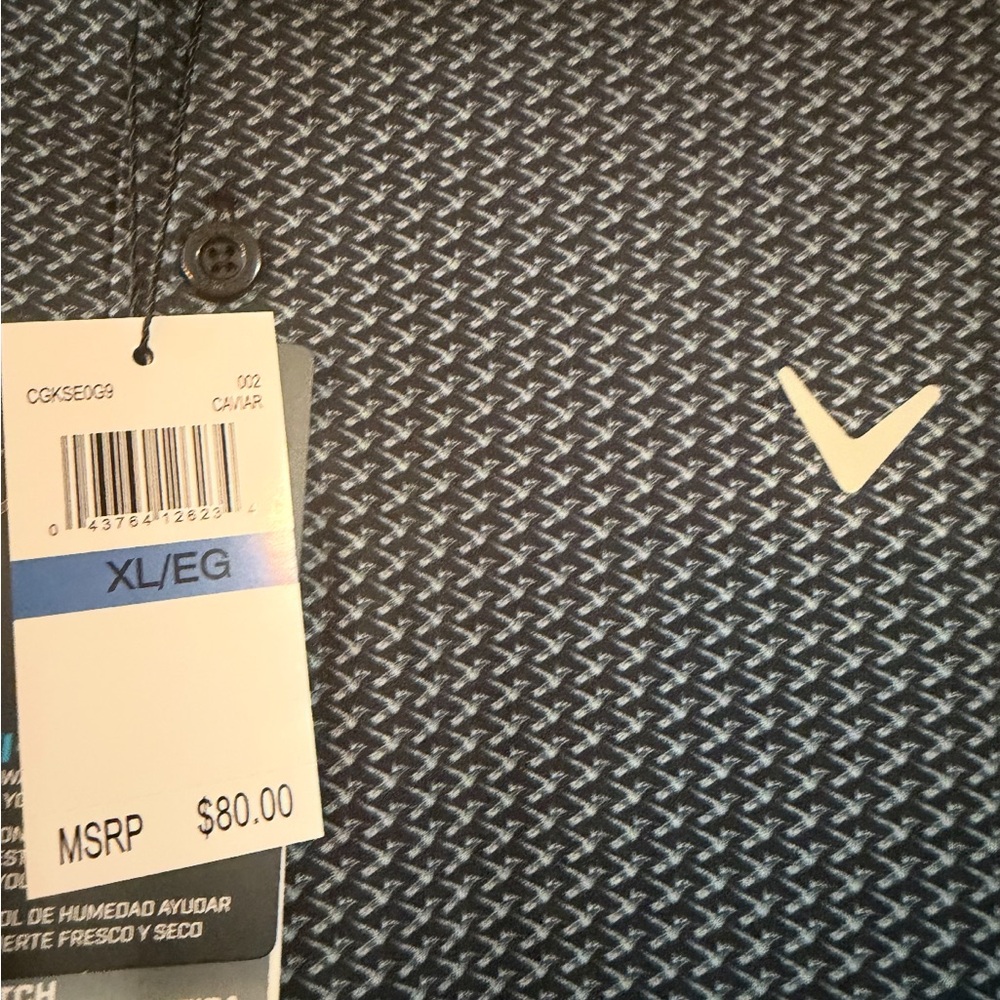 Callaway Men's Patterned Navy Golf Shirt